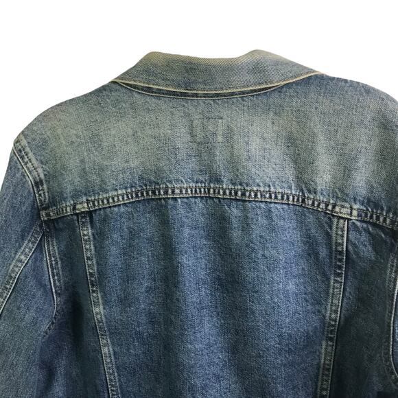 Gap 1969 Jeans Jacket Womens Size L Blue Denim Cotton Button Up Collar - Picture 4 of 13